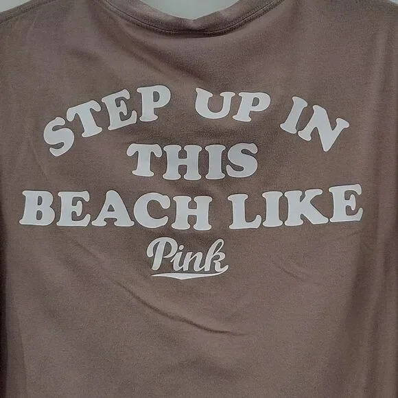 Pink Mauve shirt w/White&Orange stripes size S - Picture 5 of 7